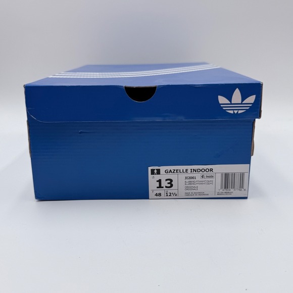 Adidas Originals Men's Size 13 Gazelle Indoor "Blue Bird" White Gum JI2061 NEW - Picture 7 of 7
